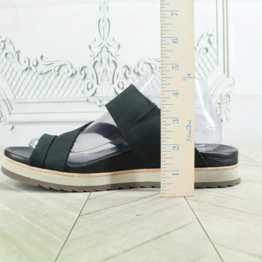 Merrell Juno Wrap Black Leather Comfort Casual Slide Sandals Size 9 - Picture 6 of 9